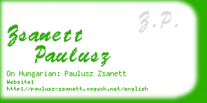 zsanett paulusz business card